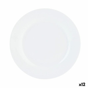 Plochá doska Quid Basic Ceramika Biały (23 cm) (12 Sztuk)