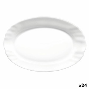 Półmisek Kuchenny Bormioli Rocco Ebro Owalne Biały Szkło (22 cm) (24 Sztuk)