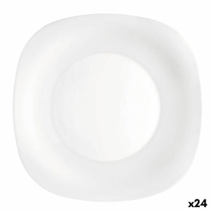 Plochá doska Bormioli Rocco Parma Biały Szkło Ø 27 cm (24 Sztuk)