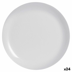 Plochá doska Luminarc Diwali Szary Szkło (Ø 27 cm) (24 Sztuk)