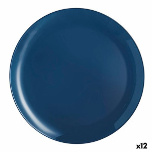 Plochá doska Luminarc Arty Niebieski Szkło (Ø 26 cm) (12 Sztuk)