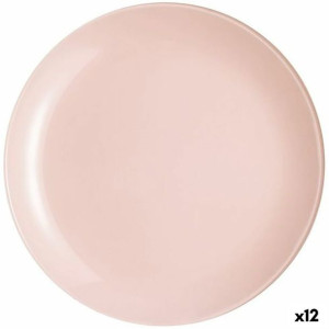 Plochá doska Luminarc Arty Różowy Szkło (Ø 26 cm) (12 Sztuk)