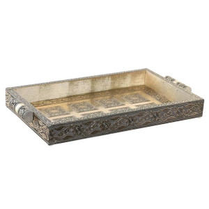Taca DKD Home Decor Szampan Metal Drewno 36 x 22 x 4 cm Indianin