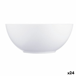 Miska Luminarc Diwali Biały Szkło (Ø 18 cm) (24 Sztuk)