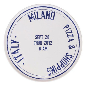 Talerz do pizzy Italy Porcelana Niebieski (Ø 32 cm)