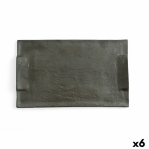 Tacka do przekąsek Quid Mineral Ceramika Czarny 30 x 18 cm (6 Sztuk)