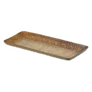 Tacka do przekąsek 41 x 16 x 3 cm Aluminium Brąz