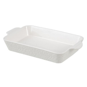 Półmisek Kuchenny 37 x 21 x 6 cm Porcelana Biały