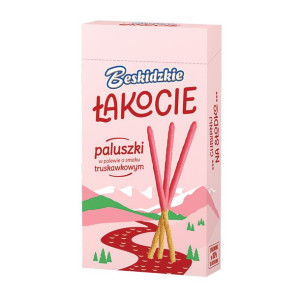 Aksam Paluszki w polewie o smaku truskawkowym 50 g