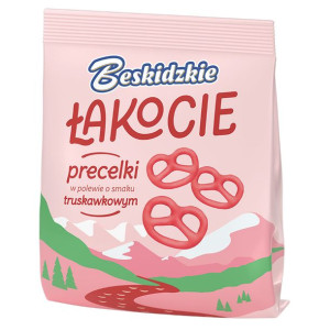 Aksam Precelki w polewie o smaku truskawkowym 100 g