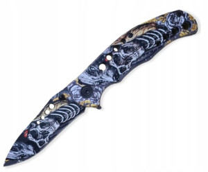 Nóż Myśliwski Składany Sprężynowy Metalowy 20cm