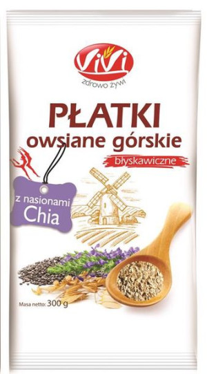 Płatki owsiane górskie z chia błyskawiczne 300 g