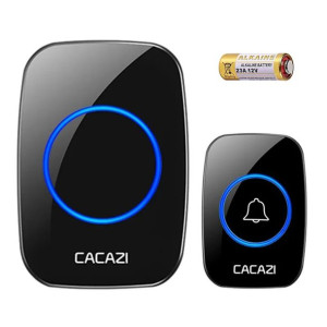 Dzwonek bezprzewodowy CACAZI na baterie AA Wodoodporny IP44 110dB 300m