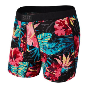 Bokserki męskie SAXX Vibe Boxer Brief tropiki - czarne