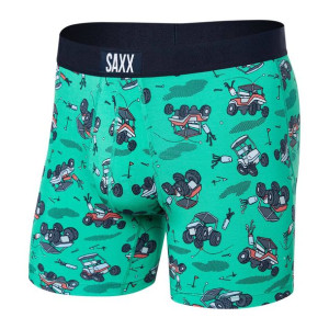 Bokserki męskie SAXX Vibe Boxer Brief wózek golfowy - zielony