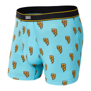 Bokserki męskie SAXX DAYTRIPPER Boxer Brief Fly pizza piorun - błękitne