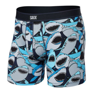 Bokserki męskie SAXX DAYTRIPPER Boxer Brief  Fly Rekiny - granatowe