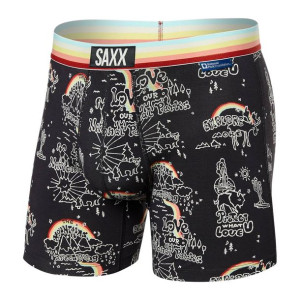 Bokserki męskie SAXX Vibe BBoxer Brief Park Wanderlust - czarne