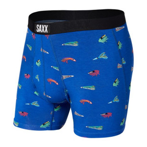 Bokserki męskie SAXX ULTRA Boxer Brief Kałamarnice - niebieskie