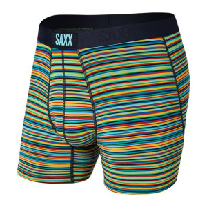 Bokserki męskie SAXX Vibe Boxer Brief wibrujące paski - wielokolorowe