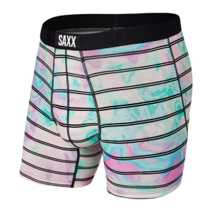 Bokserki męskie SAXX Vibe Boxer Brief Paski - miętowe