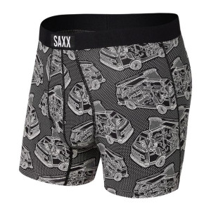 Bokserki męskie SAXX Vibe Boxer Brief Camper - czarne