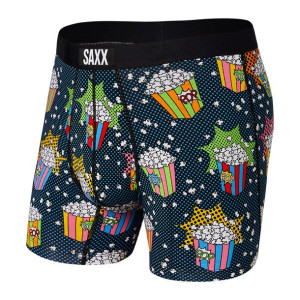 Bokserki męskie SAXX Vibe Boxer Brief Popcorn - granatowe