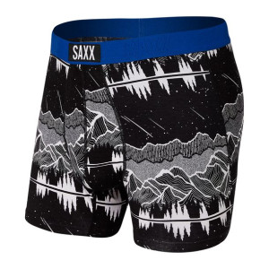 Bokserki męskie SAXX Vibe Boxer Brief Góry nocą - czarne