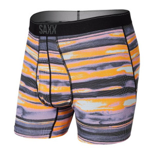 Bokserki męskie SAXX Quest Boxer Brief Fly zachód słońca - pomarańczowe