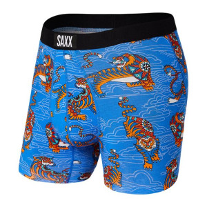 Bokserki męskie SAXX Vibe Boxer Brief Tygrys - niebieski