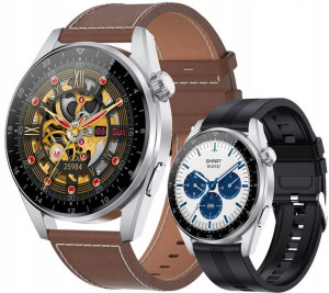 Smartwatch Rubicon RNCE78 Srebrny + Czarny silikon