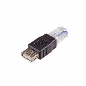 Adapter Akyga AK-AD-27 USB 2.0 F - RJ45 M BLK