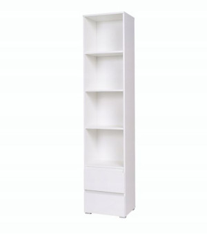 Regał wąski C1 H.204x45x34 COCO biały mat