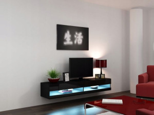 Szafka RTV VIGO NEW '180' 30/180/40 czarny/czarny