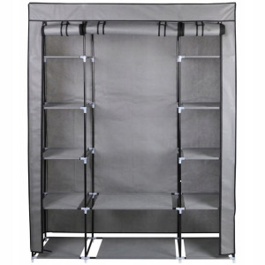 Szafa tekstylna garderoba 175x133x43cm ciemno-szar
