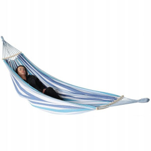 Hamak ogrodowy 2 osobowy Luxe XXL 250x150 cm z drą