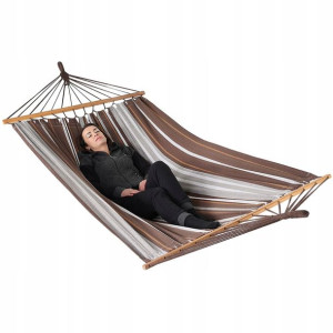 Hamak ogrodowy 2 osobowy 200x150 cm z drążkiem