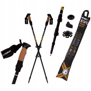 Kije Nordic walking w pokrowcu EVO Enero Pro czarn