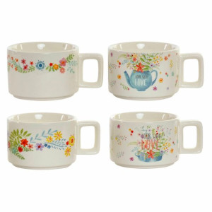 Zestaw filiżanek do kawy DKD Home Decor Metal Wielokolorowy 260 ml