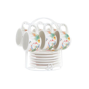 Zestaw filiżanek do kawy DKD Home Decor Wielokolorowy 180 ml Dolomite