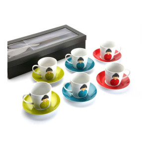 Zestaw filiżanek i talerzyków Versa Japoński Porcelana (12 pcs)