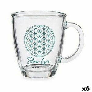 Kubek Slow Life Przezroczysty Szkło 6 Sztuk (320 ml)