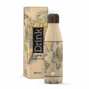 Butelkę Termiczną iTotal Beżowy Mapa Świata Stal nierdzewna (500 ml)