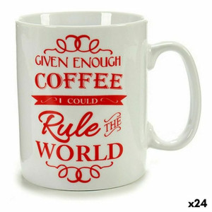 Kubek Coffee Porcelana Czerwony Biały 500 ml 24 Sztuk