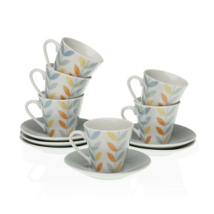 Zestaw filiżanek i talerzyków Versa Erin Kawa Porcelana (12 Części)
