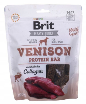 Brit Jerky Venison Protein Bar Dziczyzna - 200g
