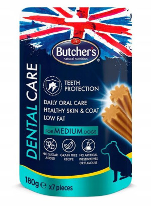 BUTCHER'S Dental Care for medium dogs - 180g