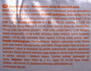 Josera Bavaro Solid Adult 20/8 - 18kg