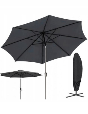 PARASOL OGRODOWY ŁAMANY 320x250cm Pokrowiec Grafit