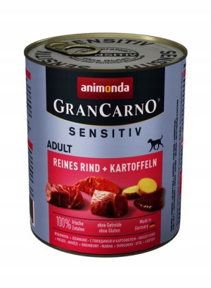 ANIMONDA Grancarno Sensitiv wołowina z ziemn. 800g